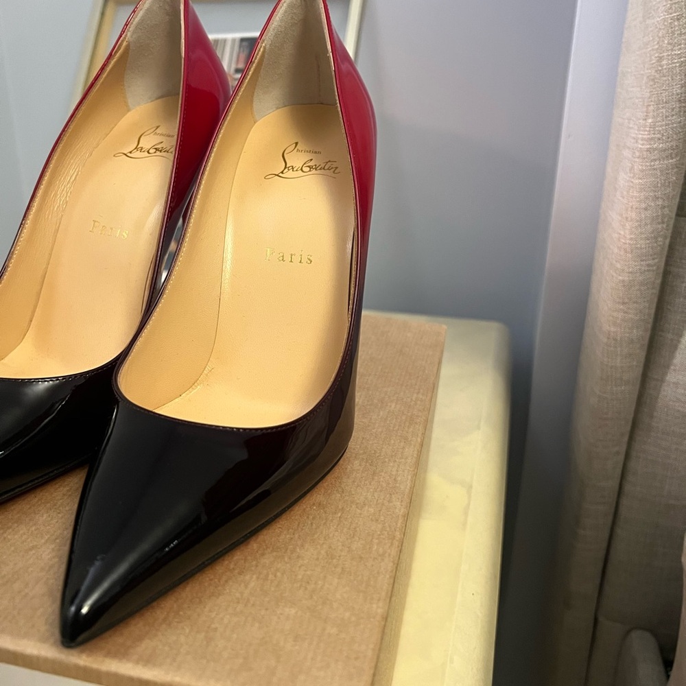 Christian Louboutin Kate 100 Pump in Black and Red